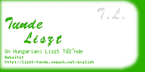 tunde liszt business card